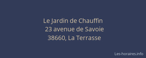 Le Jardin de Chauffin