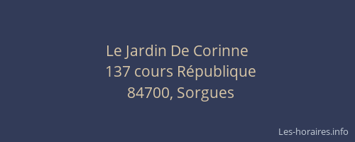 Le Jardin De Corinne