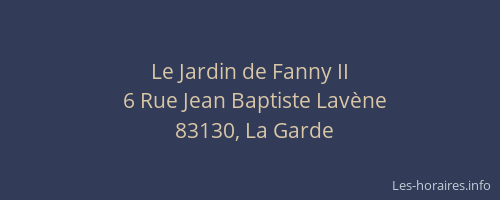 Le Jardin de Fanny II