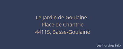 Le Jardin de Goulaine