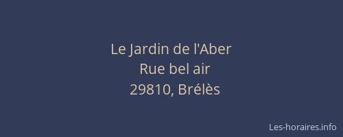Le Jardin de l'Aber