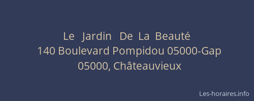 Le   Jardin   De  La  Beauté
