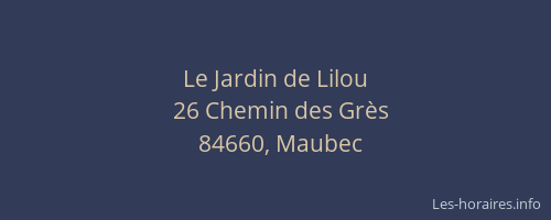 Le Jardin de Lilou