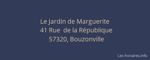 Le Jardin de Marguerite