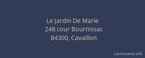 Le Jardin De Marie