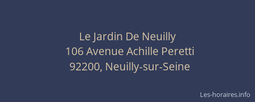 Le Jardin De Neuilly