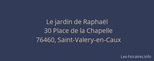 Le jardin de Raphaël
