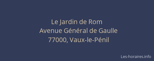 Le Jardin de Rom