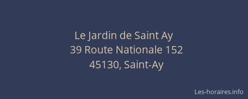 Le Jardin de Saint Ay