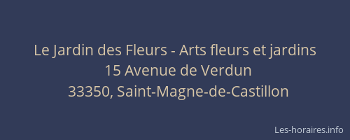 Le Jardin des Fleurs - Arts fleurs et jardins