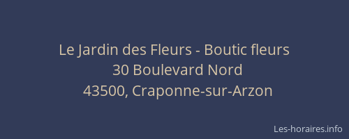 Le Jardin des Fleurs - Boutic fleurs