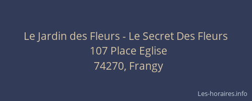 Le Jardin des Fleurs - Le Secret Des Fleurs