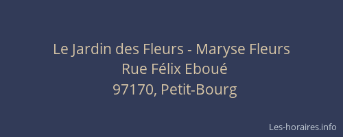 Le Jardin des Fleurs - Maryse Fleurs