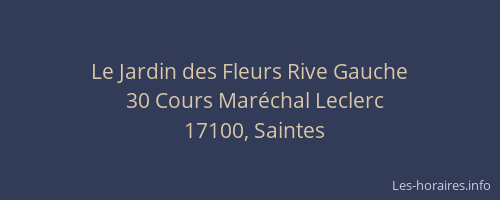Le Jardin des Fleurs Rive Gauche