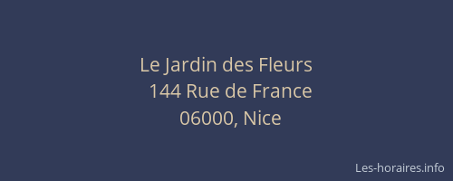 Le Jardin des Fleurs