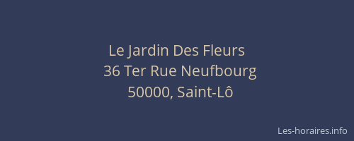 Le Jardin Des Fleurs