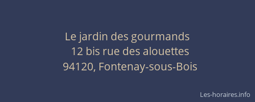 Le jardin des gourmands