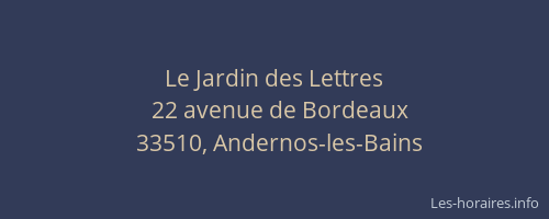 Le Jardin des Lettres