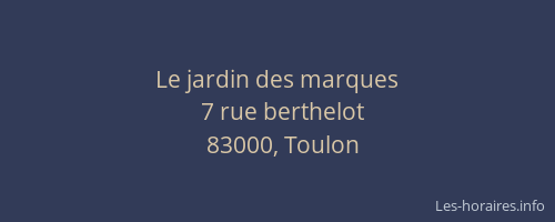 Le jardin des marques