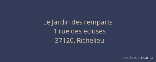 Le Jardin des remparts
