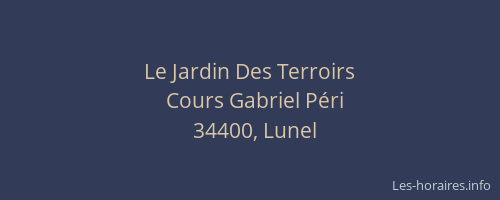 Le Jardin Des Terroirs