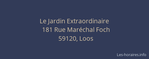 Le Jardin Extraordinaire