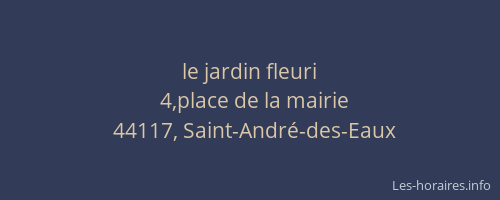 le jardin fleuri