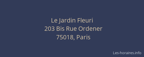 Le Jardin Fleuri