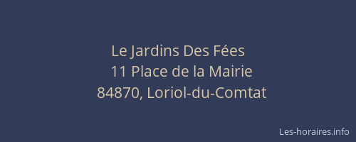 Le Jardins Des F&eacute;es