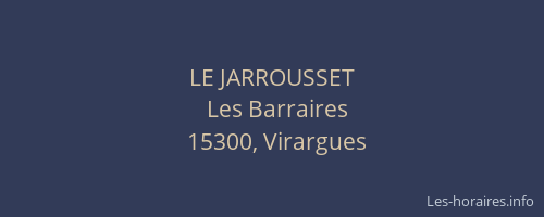 LE JARROUSSET