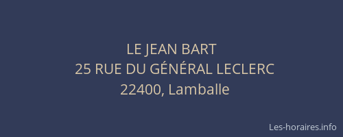 LE JEAN BART
