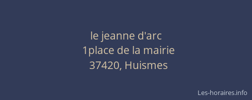 le jeanne d'arc