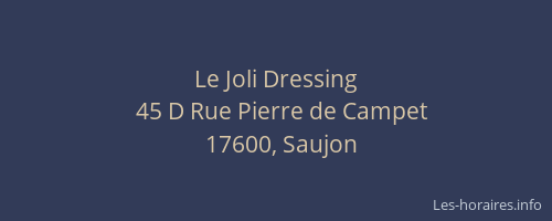 Le Joli Dressing