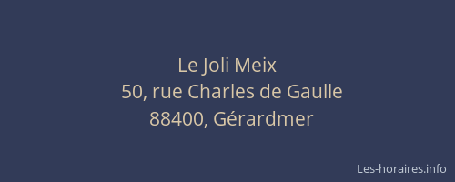 Le Joli Meix