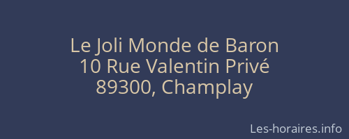 Le Joli Monde de Baron