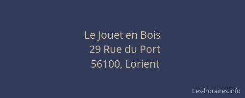 Le Jouet en Bois
