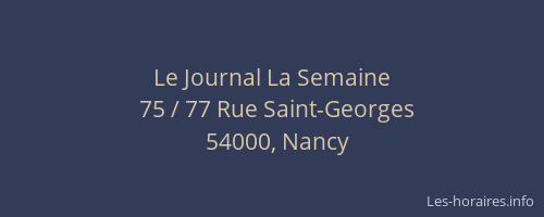 Le Journal La Semaine