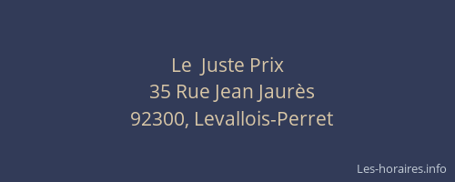 Le  Juste Prix