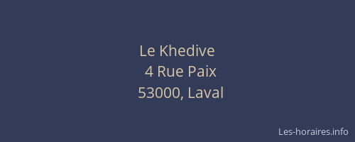 Le Khedive