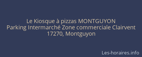 Le Kiosque à pizzas MONTGUYON