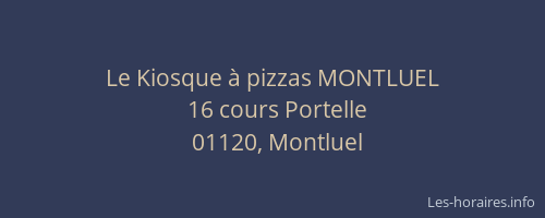Le Kiosque à pizzas MONTLUEL