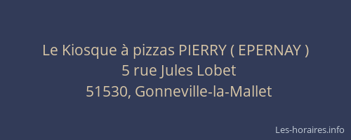 Le Kiosque à pizzas PIERRY ( EPERNAY )