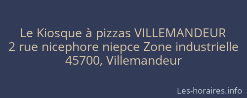 Le Kiosque à pizzas VILLEMANDEUR