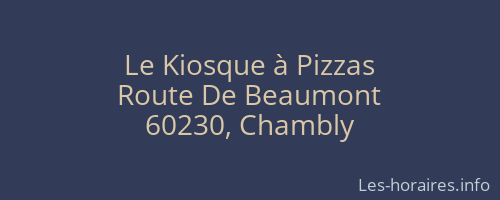 Le Kiosque à Pizzas