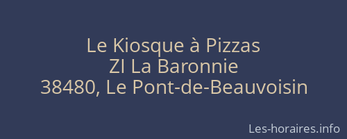 Le Kiosque à Pizzas