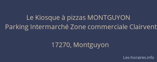 Le Kiosque à pizzas MONTGUYON