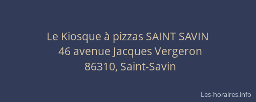 Le Kiosque à pizzas SAINT SAVIN