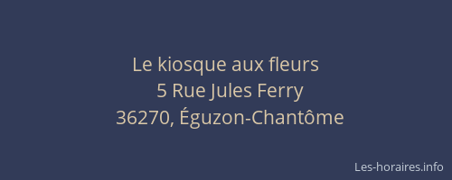 Le kiosque aux fleurs