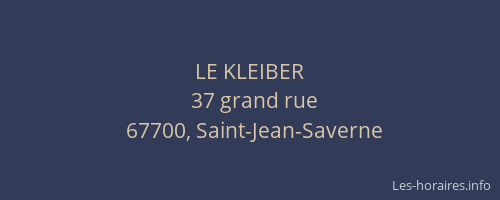 LE KLEIBER
