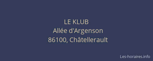 LE KLUB